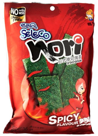 Nori chipsy s pikantnou čili príchuťou 36g - Seleco