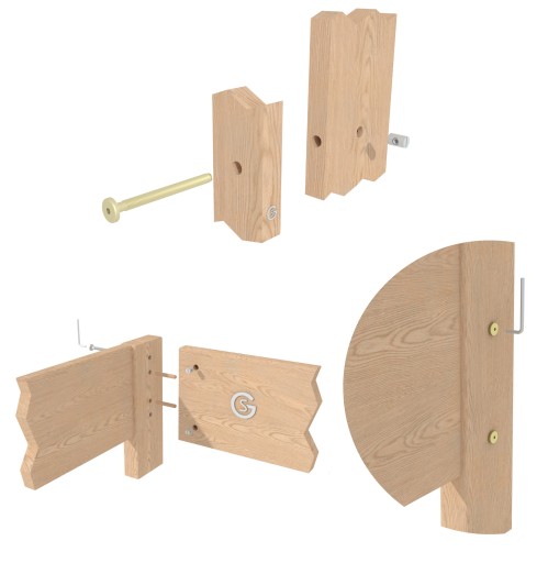 10x metrická skrutka M6 x 70 mm žlto pozinkovaná, valcová hlava, nábytková skrutka