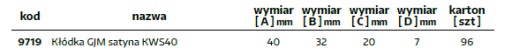 GJM SATÉNOVÝ ZÁMOK KWS40