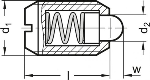 Západka GN 615.1-M8-B - oceľ