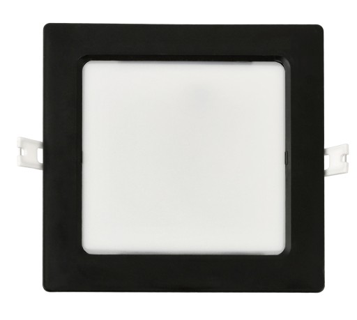 LED stropné svietidlo, zápustné, zápustné, 12W, 1200lm, 4000K, čierne