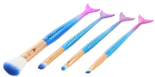 MERMAID MAKEUP BRUCHES SET BRUSH BRUSH, 4 ks.