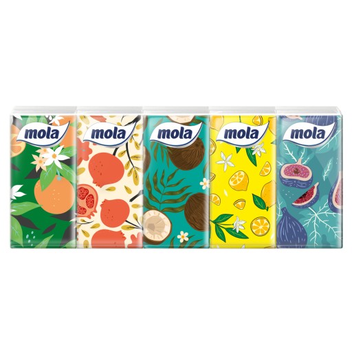Tropické vreckovky MOLA, 3 vrstvy, 10 ks.