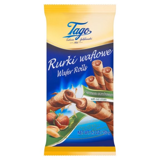 Tago Oblátkové rolky s orechovým krémom 150 g