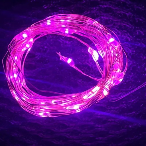 KORKA NA FĽAŠU 20 LED drôtených lámp Vianočný stromček Ružová 124