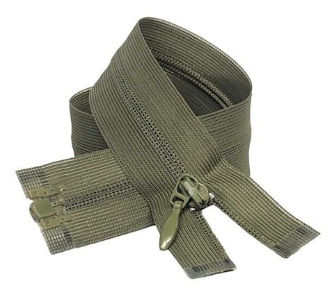 Krytý zips, olivový, 35 cm
