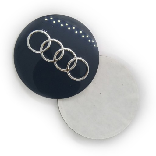 ZNAK LOGO NÁLEPKA AUDI 65 mm GRAFIT