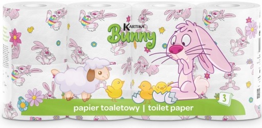 PAP.TOAL.BUNNY DECOR 3W 8KS