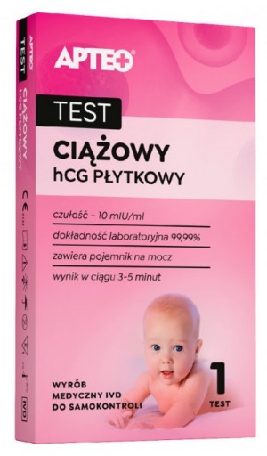 Apteo HCG doštový tehotenský test