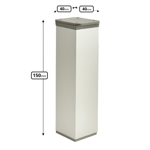 NÁBYTOK NA NOHY NOHA NASTAVITEĽNÁ NOHA 15 CM, ČIERNA