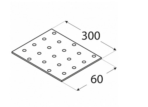 DIEROVANÝ PLACHT 60x300x2,0 MM POZINK