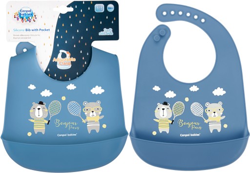 Canpol silikónový BIB s BONJOUR POCKET 4m+