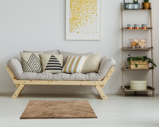 Koberec 40x60 Mäkká plyšová kožušina do spálne, kúpeľňa králik 105