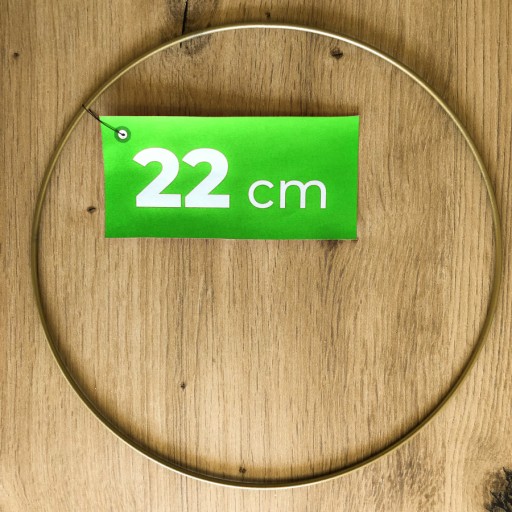 Kovový prsteň GOLD MAT lapač snov, kruh 22 cm