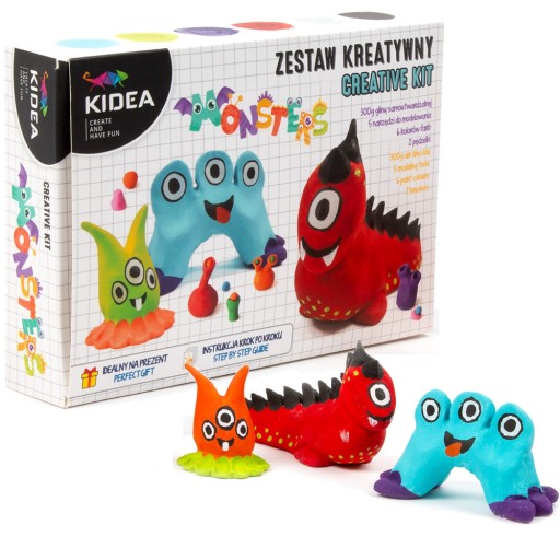 KIDEA Samotvrdnúca hlina Creative Monsters Set