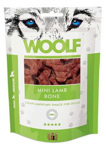 WOOLF prírodná pochúťka malé jahňacie kocky 100g