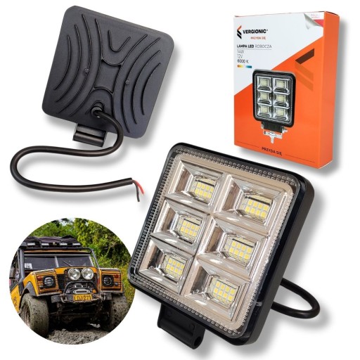 Auto pracovná lampa do garáže LED SMD 12V/14W 6000K studená farba
