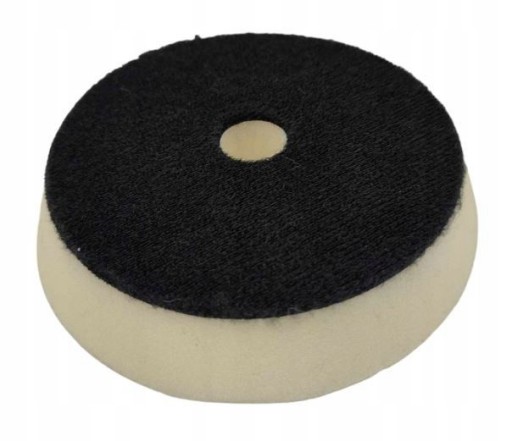Biela špongia, leštiaci vankúšik na suchý zips, priemer 125 mm. mäkké