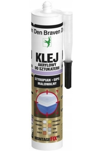 Den Braven akrylové lepidlo na štuky, polystyrénové panely, rozety, 300 ml