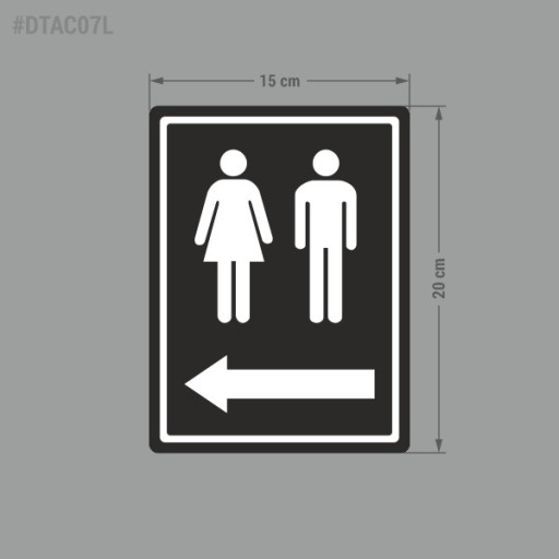 Samolepka WC šípka 15x20