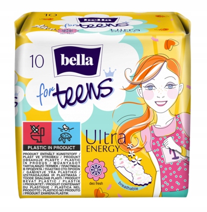 BELLA PRE TEENS ULTRA ENERGY SANITÁRNE VLOŽKY 10 ks.