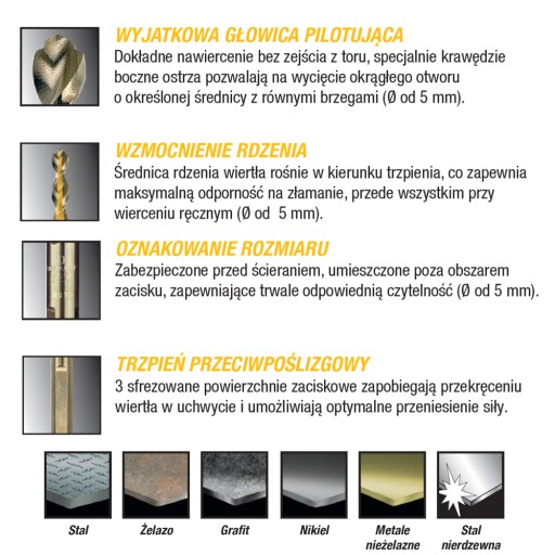 Kobaltový vrták do kovu 8mm 1ks DeWalt DT4912