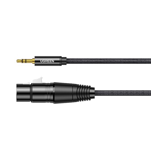 UGREEN ZVUKOVÝ KÁBEL XLR DO MINI jacku 3,5 mm pletaný kábel 1 m
