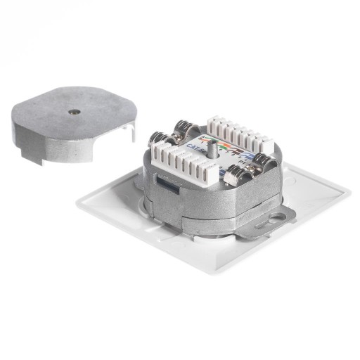 Kompletná zásuvka pod omietku 2xRJ45 FTP, STP kat