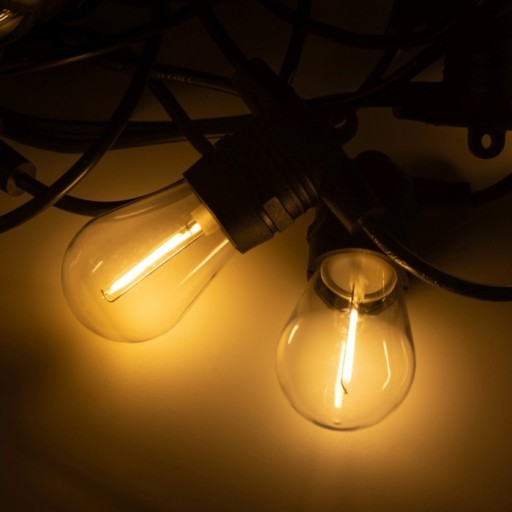 E27 S14 LED žiarovka 0,3W 2700K 3V vlákno