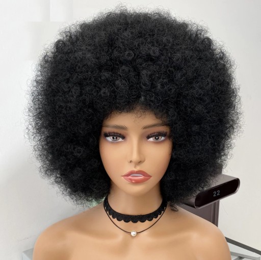 DÁMSKA Parochňa AFRO ČIERNA KUČERATÉ VLASY REALISTICKÝ OBJEM