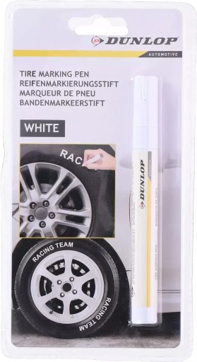 Permanentný značkovač pneumatík, biely, vodeodolný, DUNLOP
