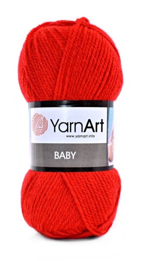 Priadza YarnArt Baby - 156 - ohnivo červená