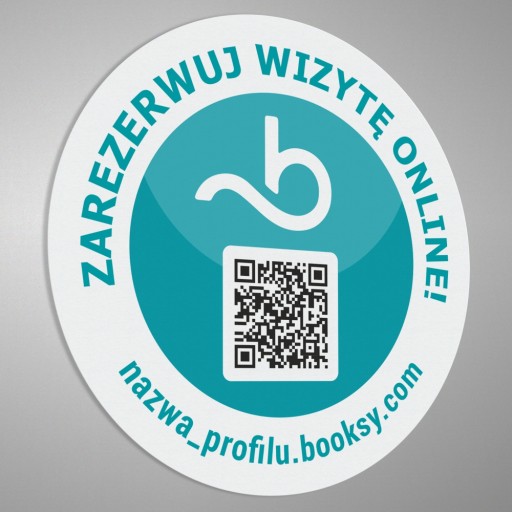 QR nálepka Booksy 10x10