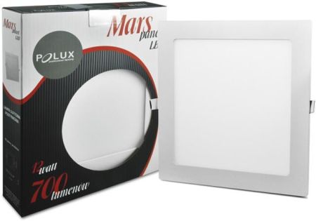 Hranaté LED stropné svietidlo 12W teplé 70lm MARS biele