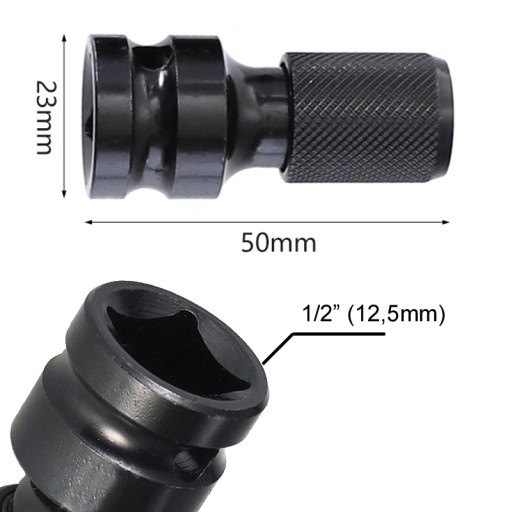 REDUKČNÝ NÁRAZOVÝ ADAPTÉR 1/2' ŠTVOREC NA 1/4' HEX