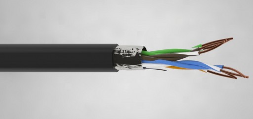 Sieťový kábel ZAMEL 5e Twisted Pair FTP Outdoor 4x2