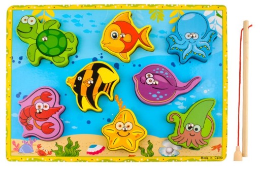 Drevené PUZZLE OCEAN FISH s magnetom PUZZLE