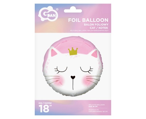 Fóliový balónik Mačiatko mačka k narodeninám 45 cm