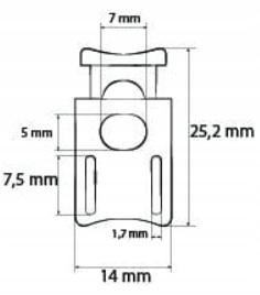 STOPKY SVORKA KONCA LINKY 5mm 10ks BIELA