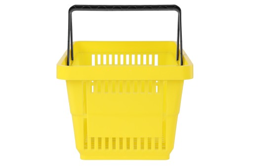 Nákupný košík s 2 rúčkami, žltý KTD