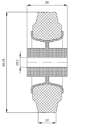 KOLESO PRE STROJ KOMPRESOROVÝ VOZÍK 125 mm 70 kg VOZÍK