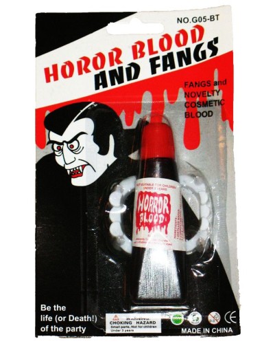 UPÍRSKE TESY S KREVNÝM HOROROM BLOOD HALLOWEEN 2 ks