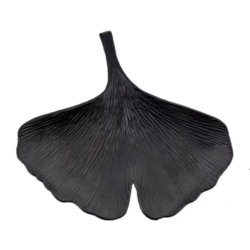 ČIERNY DEKORATÍVNY PODANÍK GINGKOB LIST STOJAN 28 x 26 x 2 CM