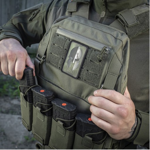Nášivka na prilbu SPARTAN suchý zips M-Tac zelená/čierna