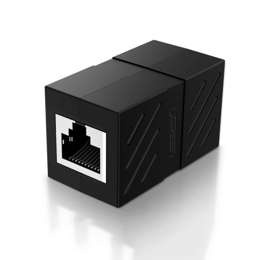 Uzelený sieťový konektor Ethernet RJ45 sieťový kábel konektor 10 Gbps čierny
