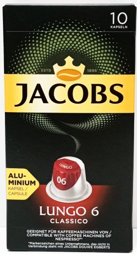 Kapsule pre Nespresso Jacobs Lungo 6 Classico 10 ks.