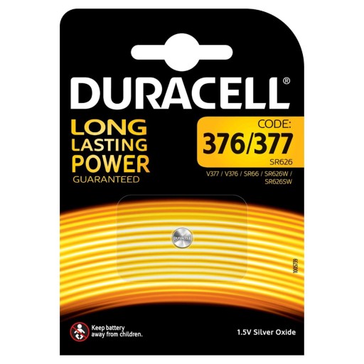 STRIEBORNÁ BATÉRIA DURACELL 376 377 SR626SW G4 1x