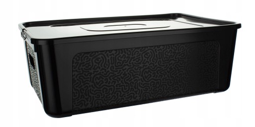 Plastová nádoba s vekom MULTIBOX 11 litrov čierna 39x26x13,4cm