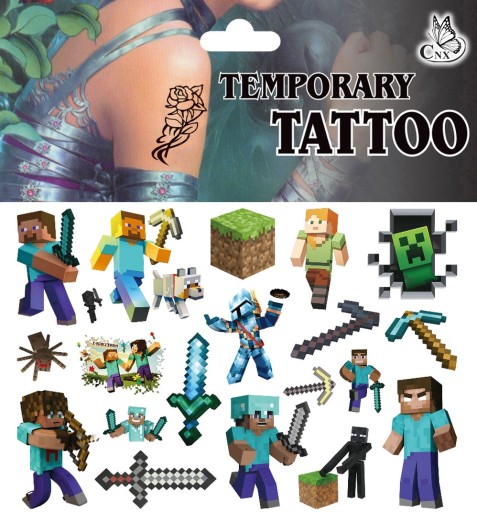 TETOVANIE PRE DETI MINECRAFT BIRTHDAY CG341