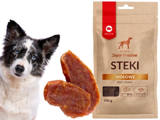 MACED BEEF STEAKS 100g pochúťka pre psov